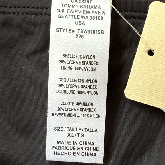 Tommy Bahama Pearl High Waist Side Shirred Black TSW31019B
Size XL/TG NWT - Picture 8 of 9